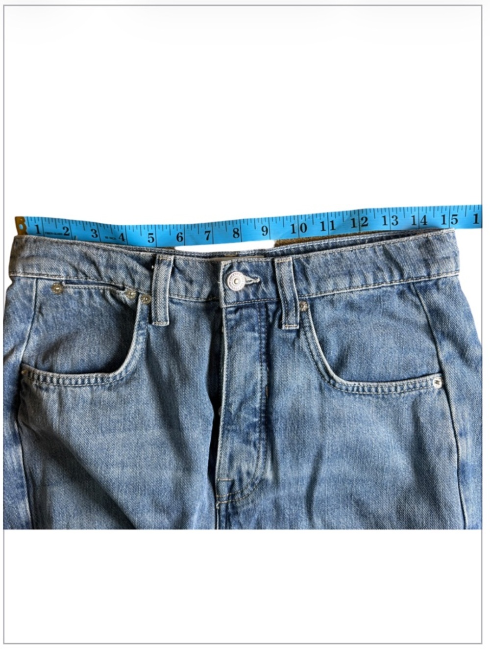 Free People We The Free Barrel Jeans Size 28 High Rise  Wide Leg Light Wash NWOT - Picture 2 of 15
